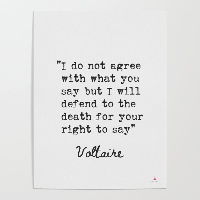 Voltaire French writer quote Poster