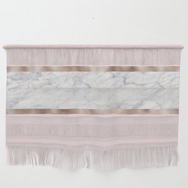 Strawberries and cream - grey marble & rose gold Wall Hanging