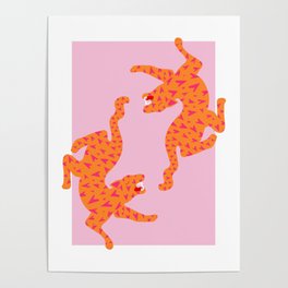 Tiger | Love Heart Print Poster
