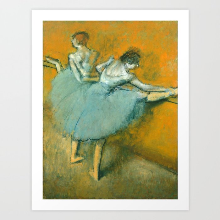 Degas Painting - Dancers at the Barre, 1900 Art Print