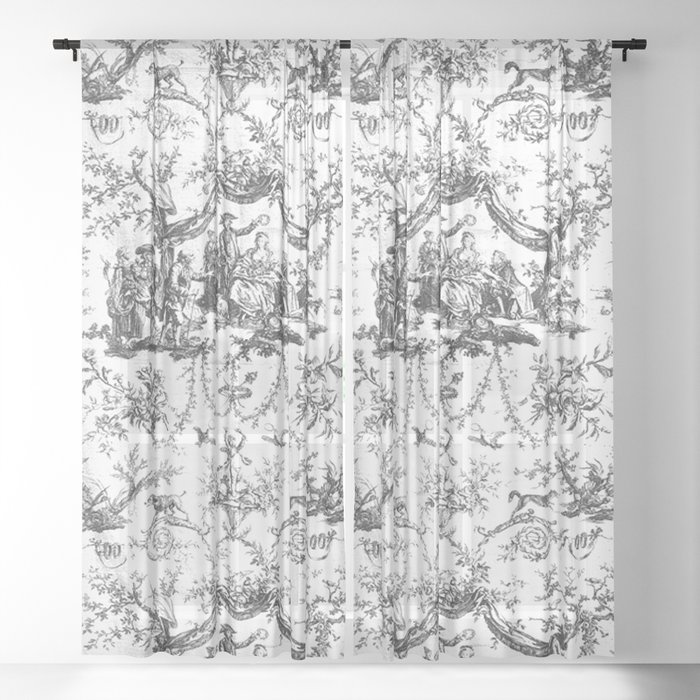 Antique 19th Century Romantic Rose Garland French Tapestry Sheer