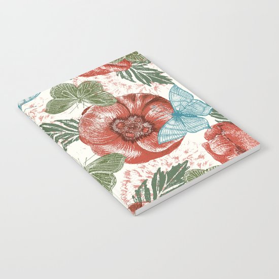 Poppies and Butterflies Pattern Notebook
