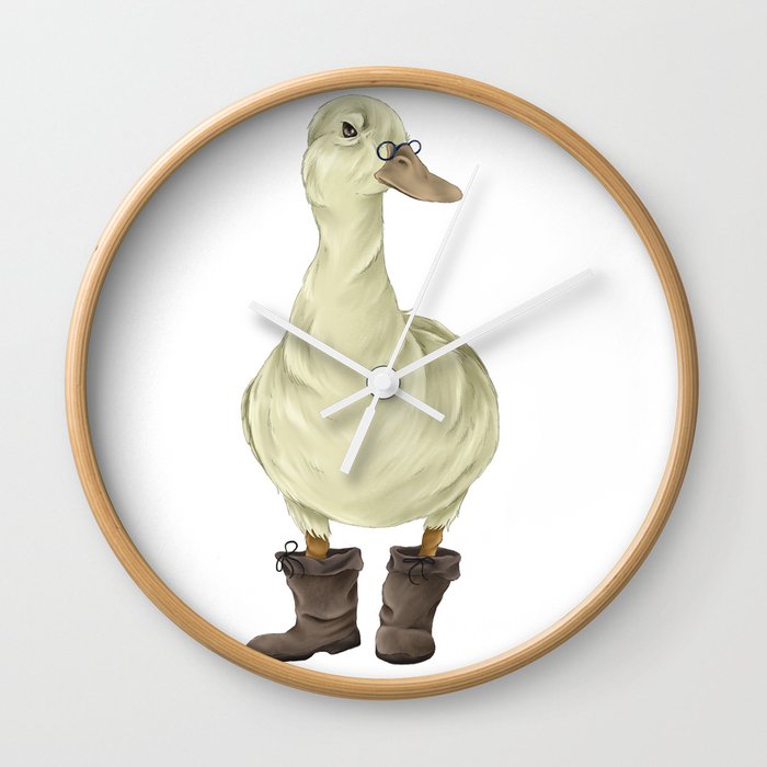 duck in boots  Wall Clock