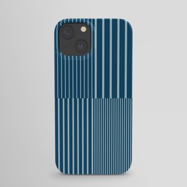 Stripes Pattern and Lines 13 in Midnight Blue iPhone Case