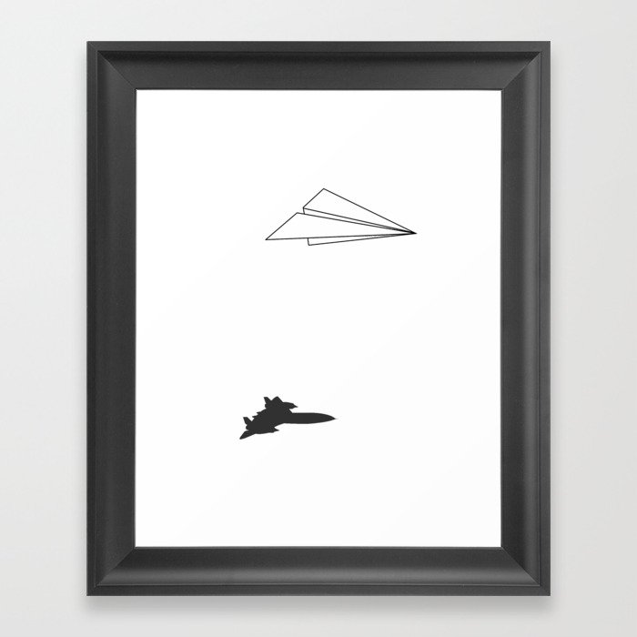 Paper Airplane Dreams Framed Art Print