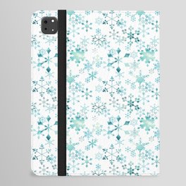 Snowflake Crystals In White iPad Folio Case