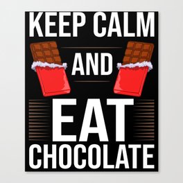 Chocolate Candy Bar Choco Dark Keto Canvas Print
