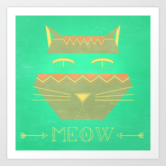 almost in cognito meow Art Print