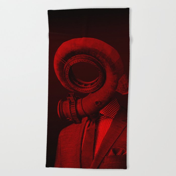 red 4 · the truth is dead Beach Towel