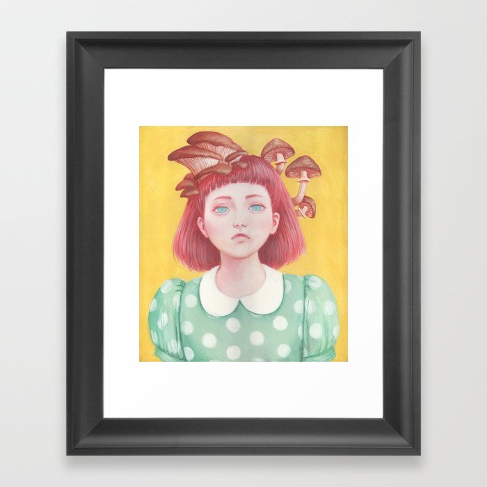 mushroom girl Framed Art Print