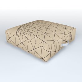 Minimalistic Sphere Wireframe GU_ Outdoor Floor Cushion