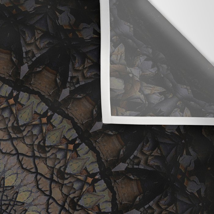 Dark Brown Digital Mandala Wall Tapestry - Unique Decor
