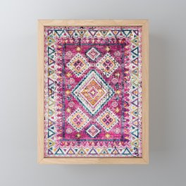 Vintage Heritage Bohemian Moroccan Fabric Style Framed Mini Art Print