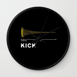 Drum Kick As A Waveform - Drum Kick Wall Clock