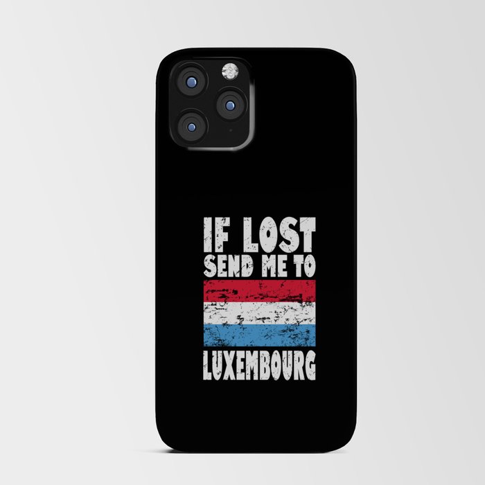Luxembourg Flag Saying iPhone Card Case