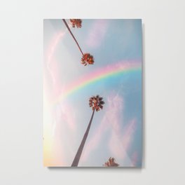 Somewhere Over the Rainbow & Palm Trees Metal Print