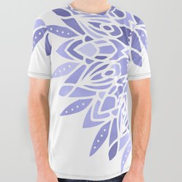 Very Peri 2022 Color Of The Year Violet Periwinkle Mandala All Over Graphic Tee