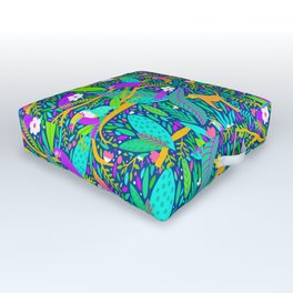 Joyful Jungle - Vibrant Outdoor Floor Cushion