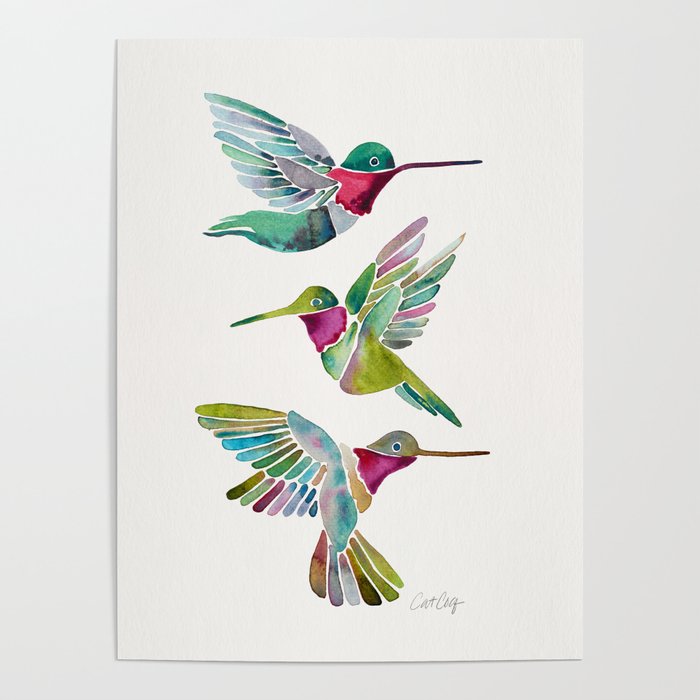 Hummingbirds Poster