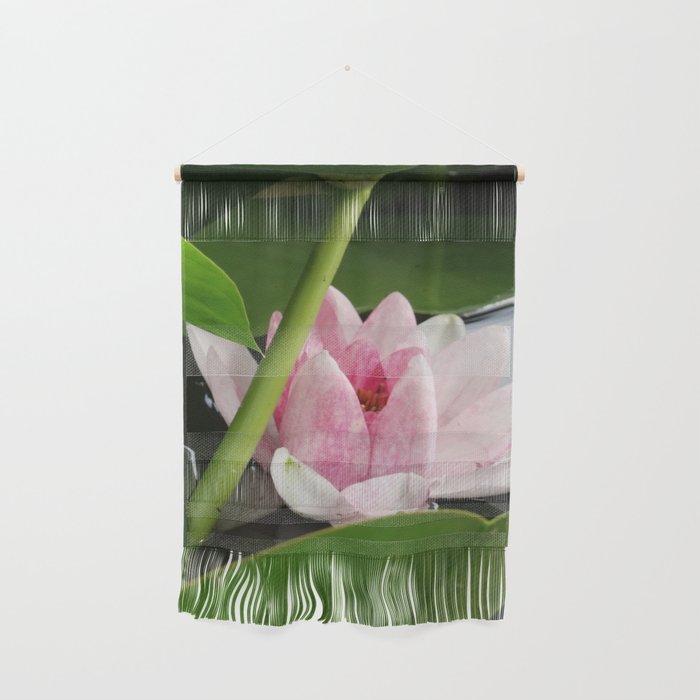 Beautiful White Pink Lotus Wall Hanging