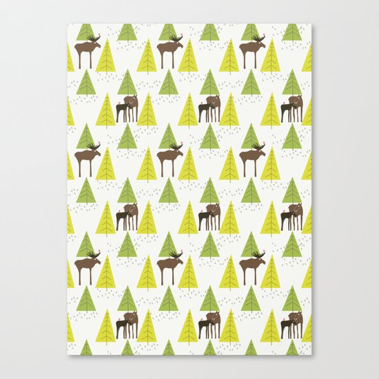 Moose Family 3 Canvas Print