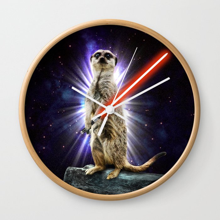 Meerkat Mirrored Clock 