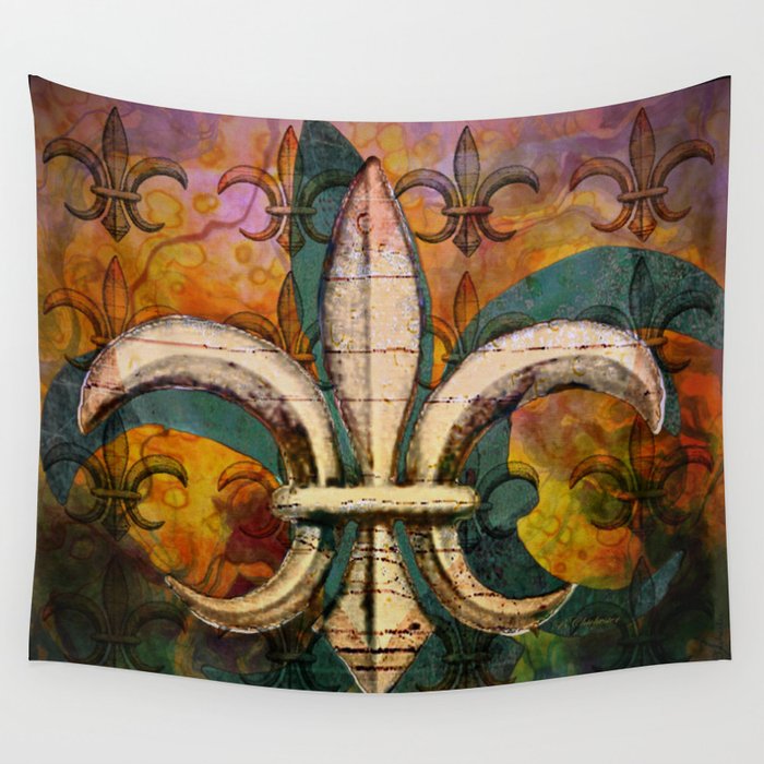 Patricia's Fleur de Lis Wall Tapestry