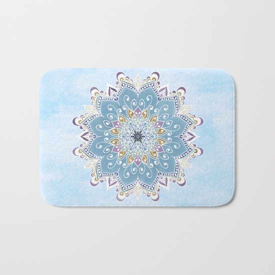 MAGIC FLOWER MANDALA Bath Mat