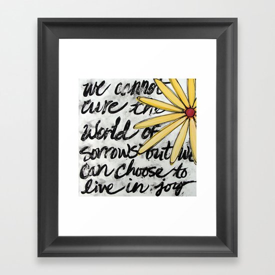 Live in Joy Framed Art Print