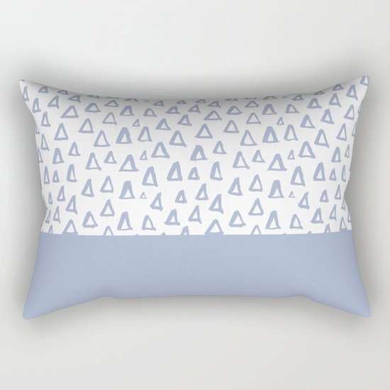 Triangles Light Blue Rectangular Pillow