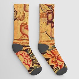 Jesus with Mary Magdalene 16th Century German Tapestry Socks