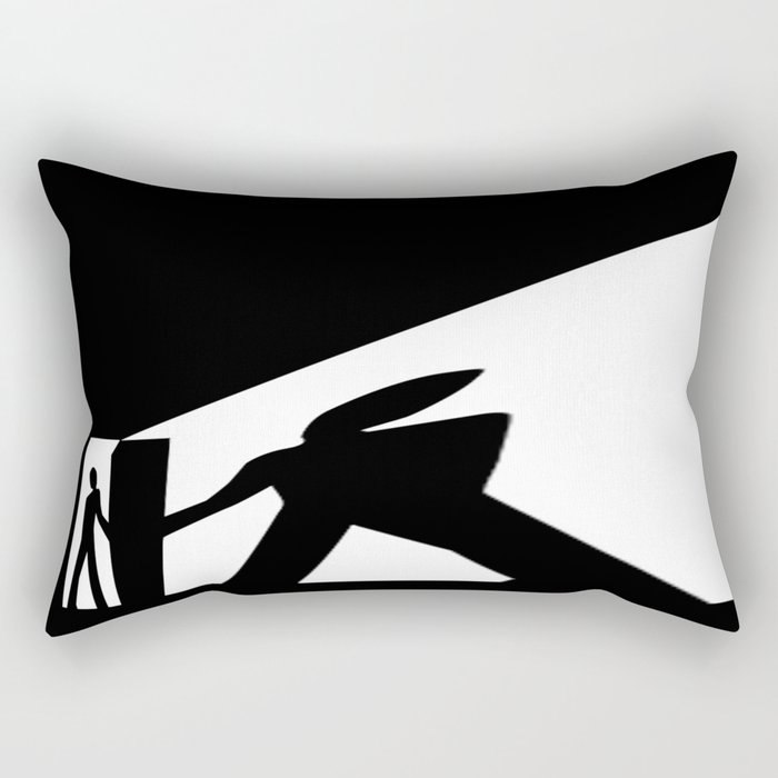 The Visitor Silhouette Rectangular Pillow