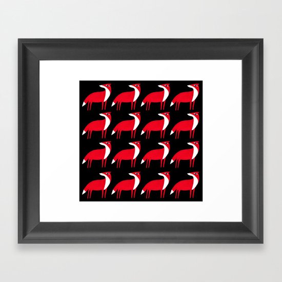 Fox pattern Framed Art Print