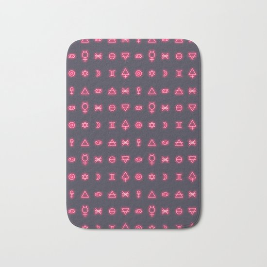 Modern Alchemical Symbols Bath Mat
