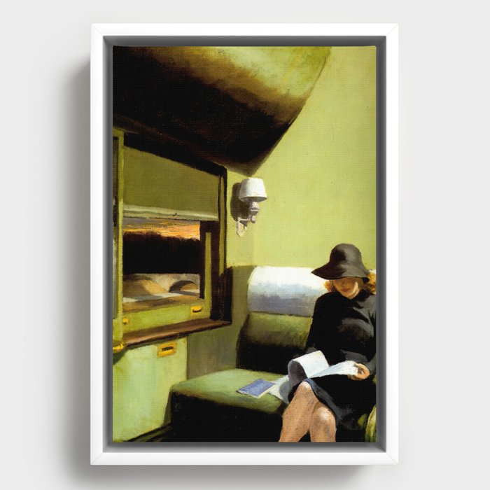 Edward Hopper Compartment C, car 293 Framed Canvas