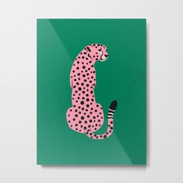 The Stare: Pink Cheetah Edition Metal Print