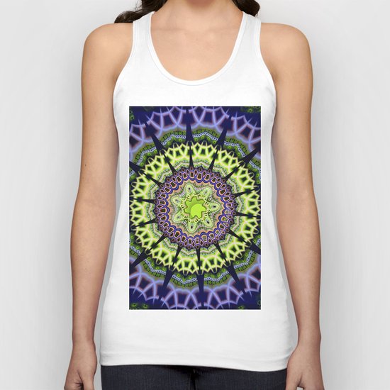 Groovy crackles patterns mandala Unisex Tank Top