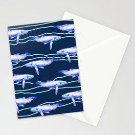 Whales Sea life Animals Art Sperm whale  Stationery Card