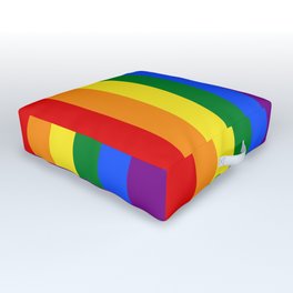 The Rainbow Pride Flag Outdoor Floor Cushion