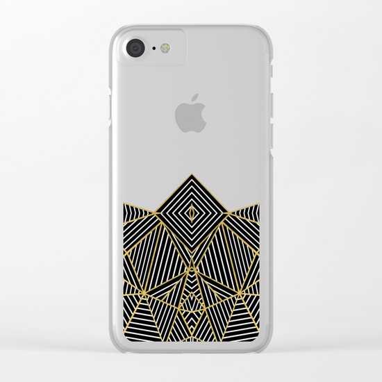 Ab Half Gold Clear iPhone Case