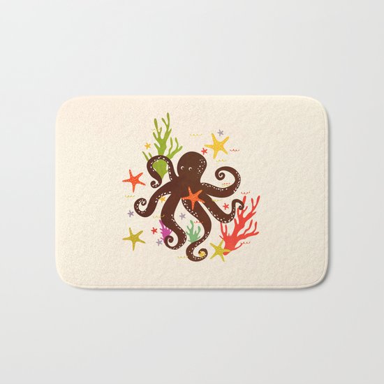 Friends around the sea Bath Mat