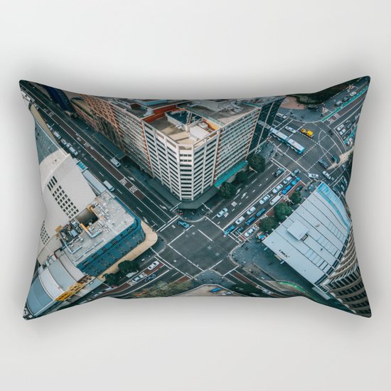 New York City Skyscaper View Rectangular Pillow