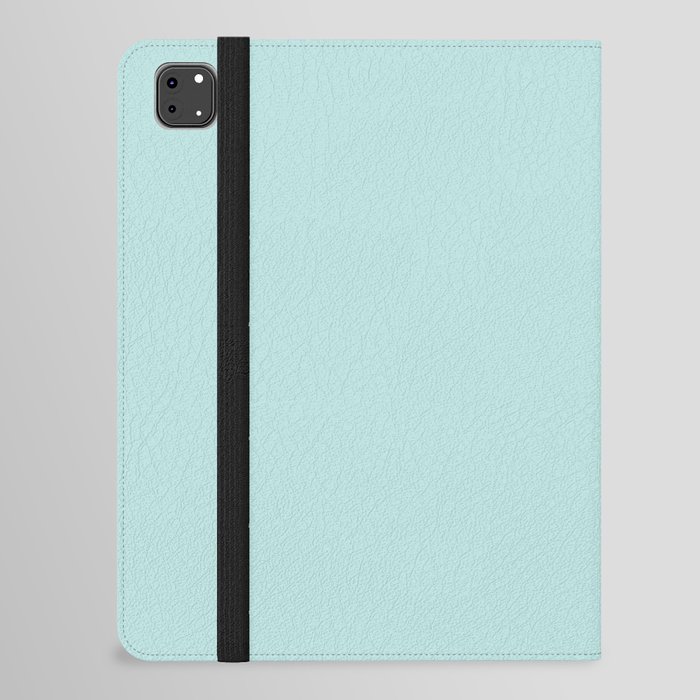 Light Aqua Blue Solid Color Pantone Bleached Aqua 12-5410 TCX Shades of Blue-green Hues iPad Folio Case
