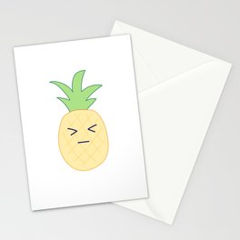 cute pineapple faces Stationery Cards