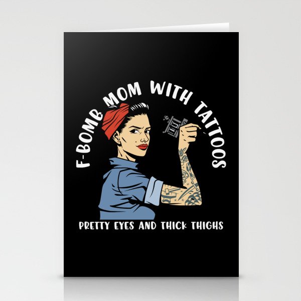 F-bomb Mom With Tattoos Stationery Cards