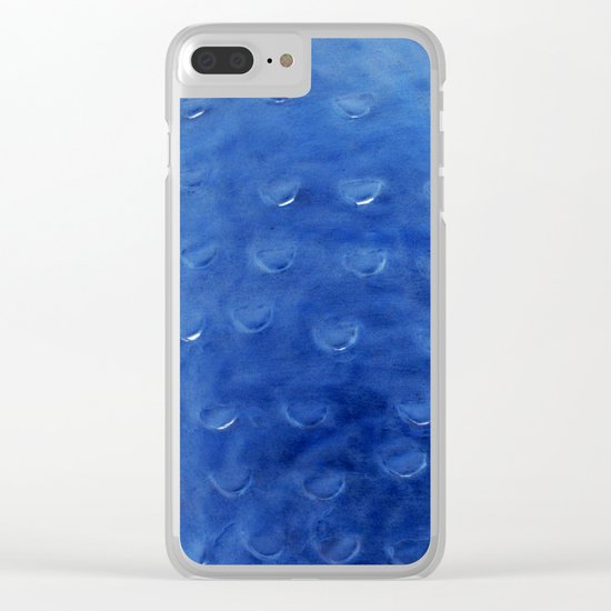 Lake Blue Scale Clear iPhone Case