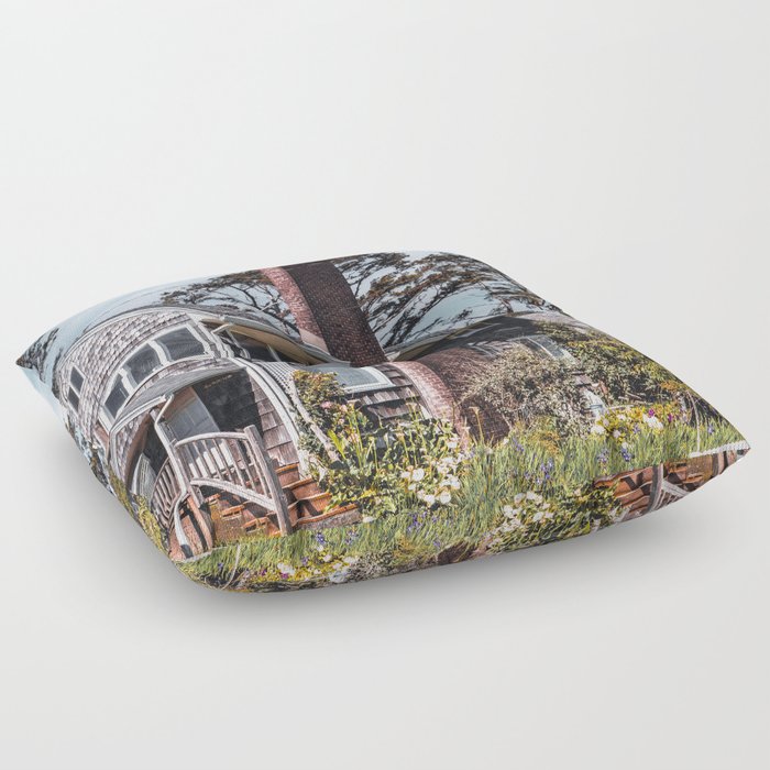 Home by the Sea | Coastal Architecture | Travel Photography Floor Pillow