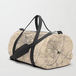 Amman City Map Jordan - Vintage Duffle Bag