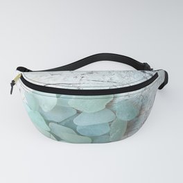 Sea Foam Sea Glass on Pale Weathered Wood Light Blue Pastels Turquoise 3 of 8 Fanny Pack | Turquoise, Seafoam, Seafoamseaglass, Palewood, Lightblue, Weathered, Digital Manipulation, Glass, Seaglass, Lightblueseaglass 