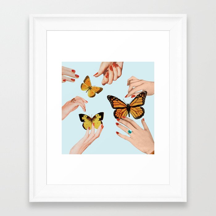Social Butterflies Framed Art Print
